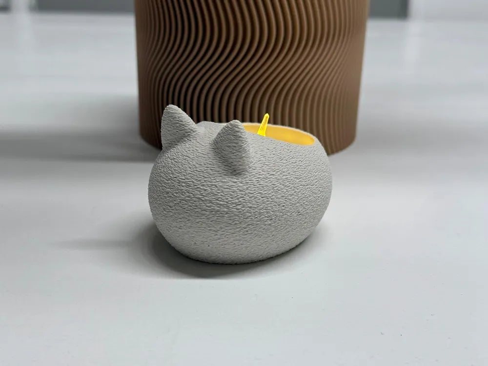 Świecznik kot na podgrzewacz LED