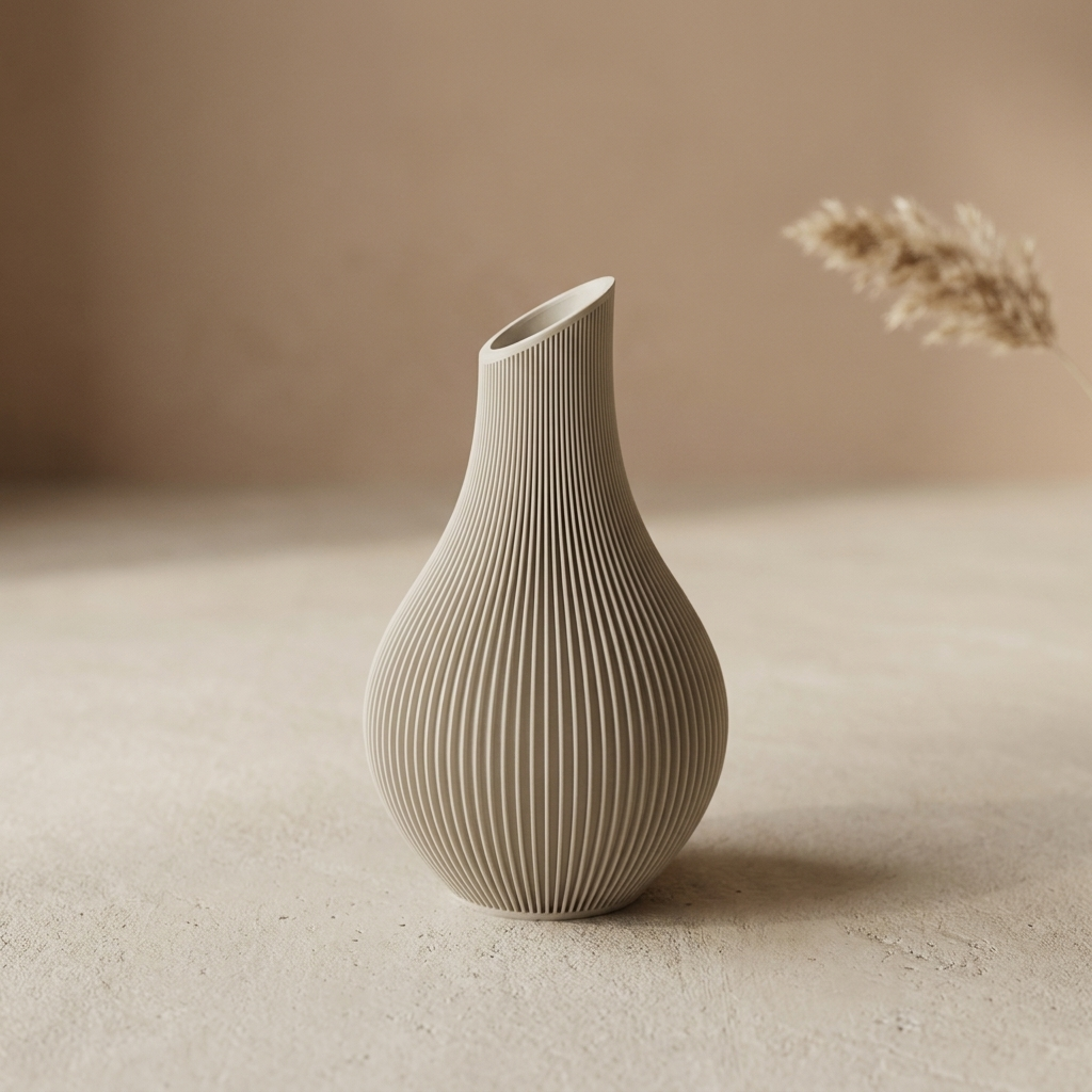 Wazon Shizu Japandi — Kościana Biel — Vensimi