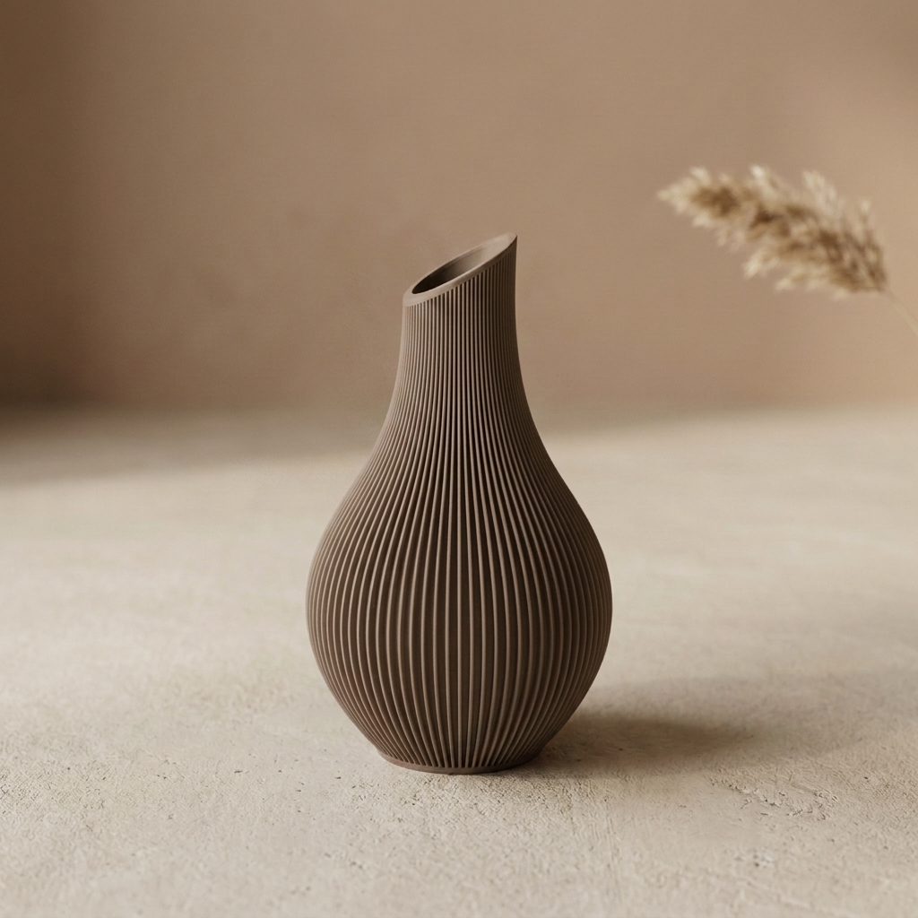 Wazon Shizu Japandi — Ciemny Brąz — Vensimi