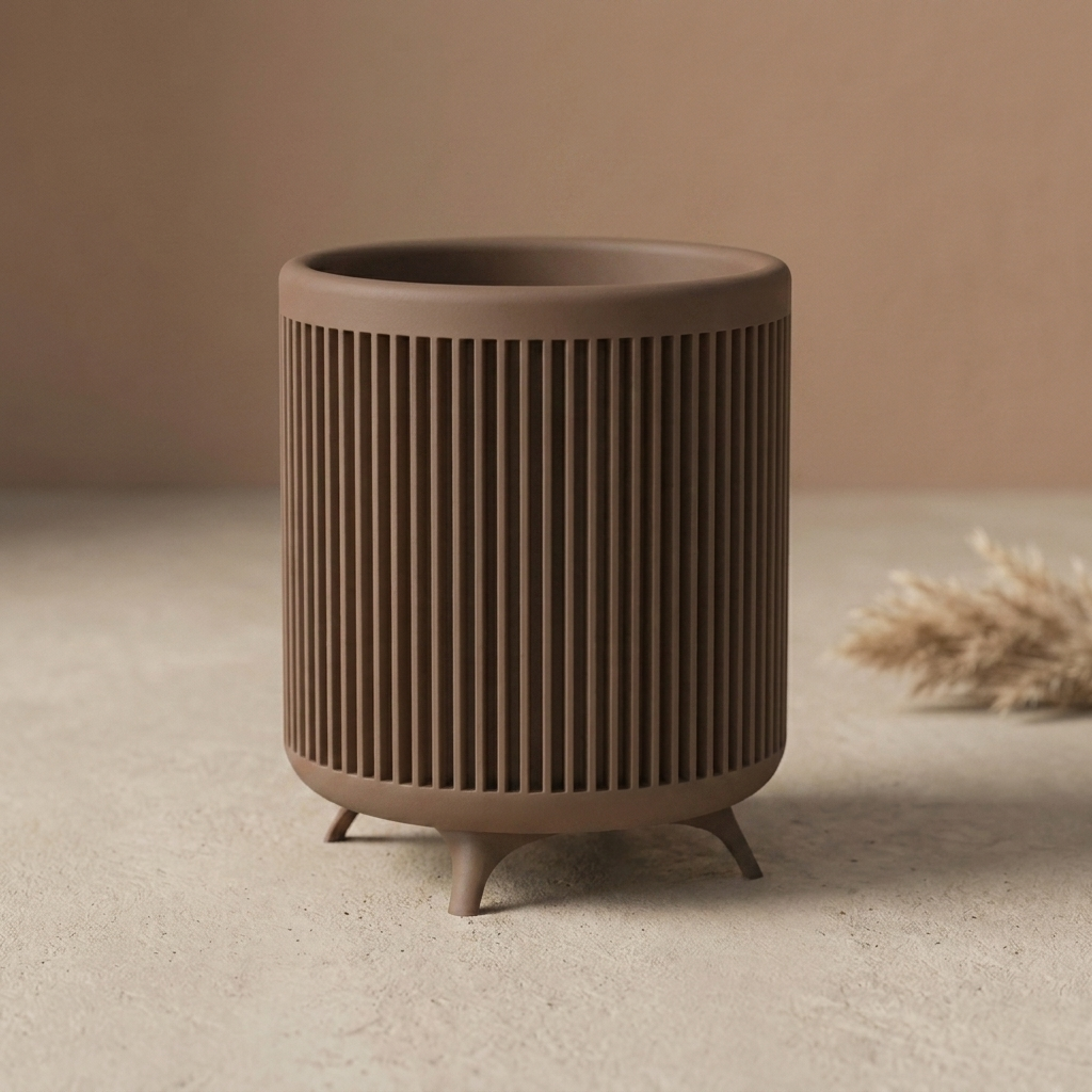Doniczka Midcentury — Ciemny Brąz — Vensimi