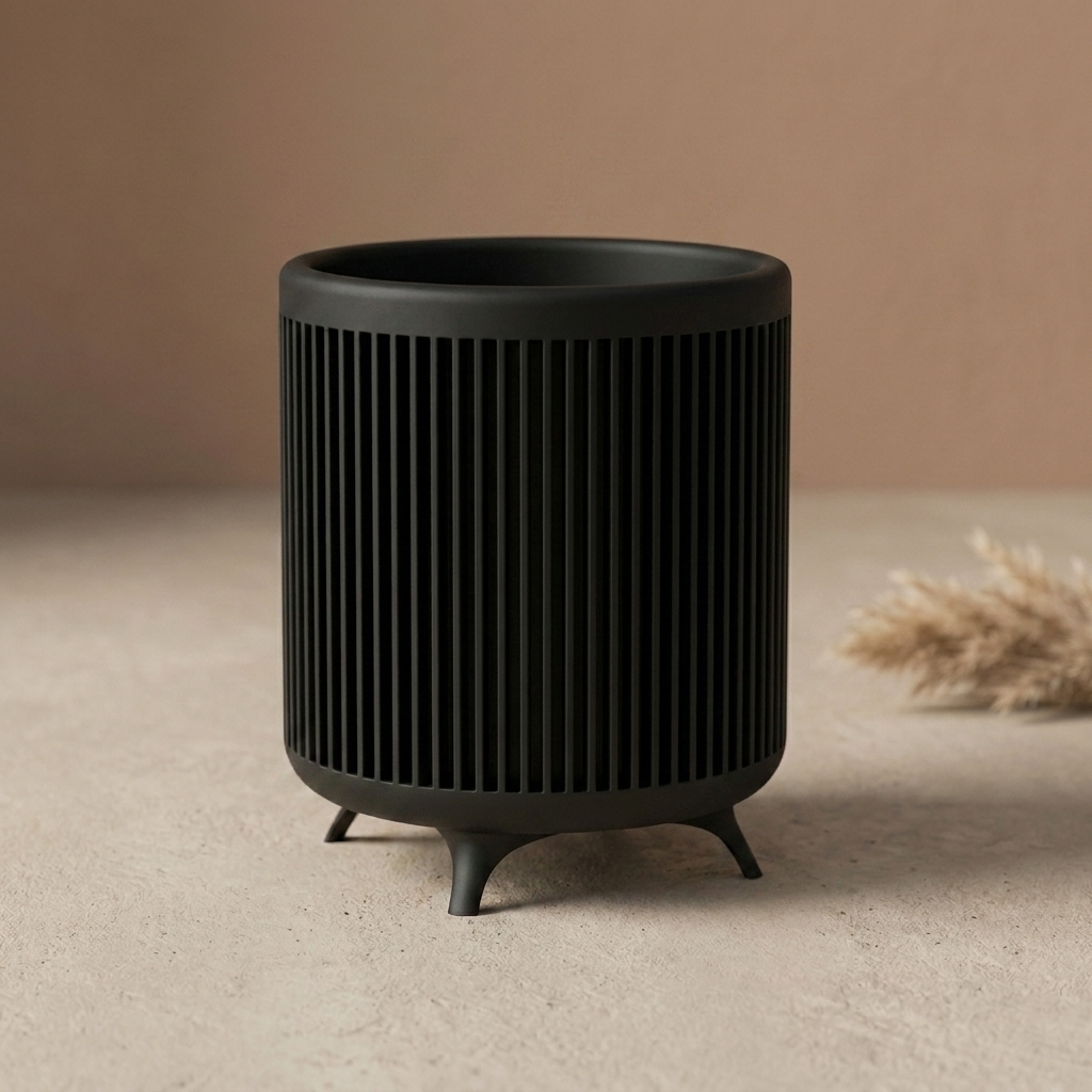 Doniczka Midcentury — Czarny — Vensimi