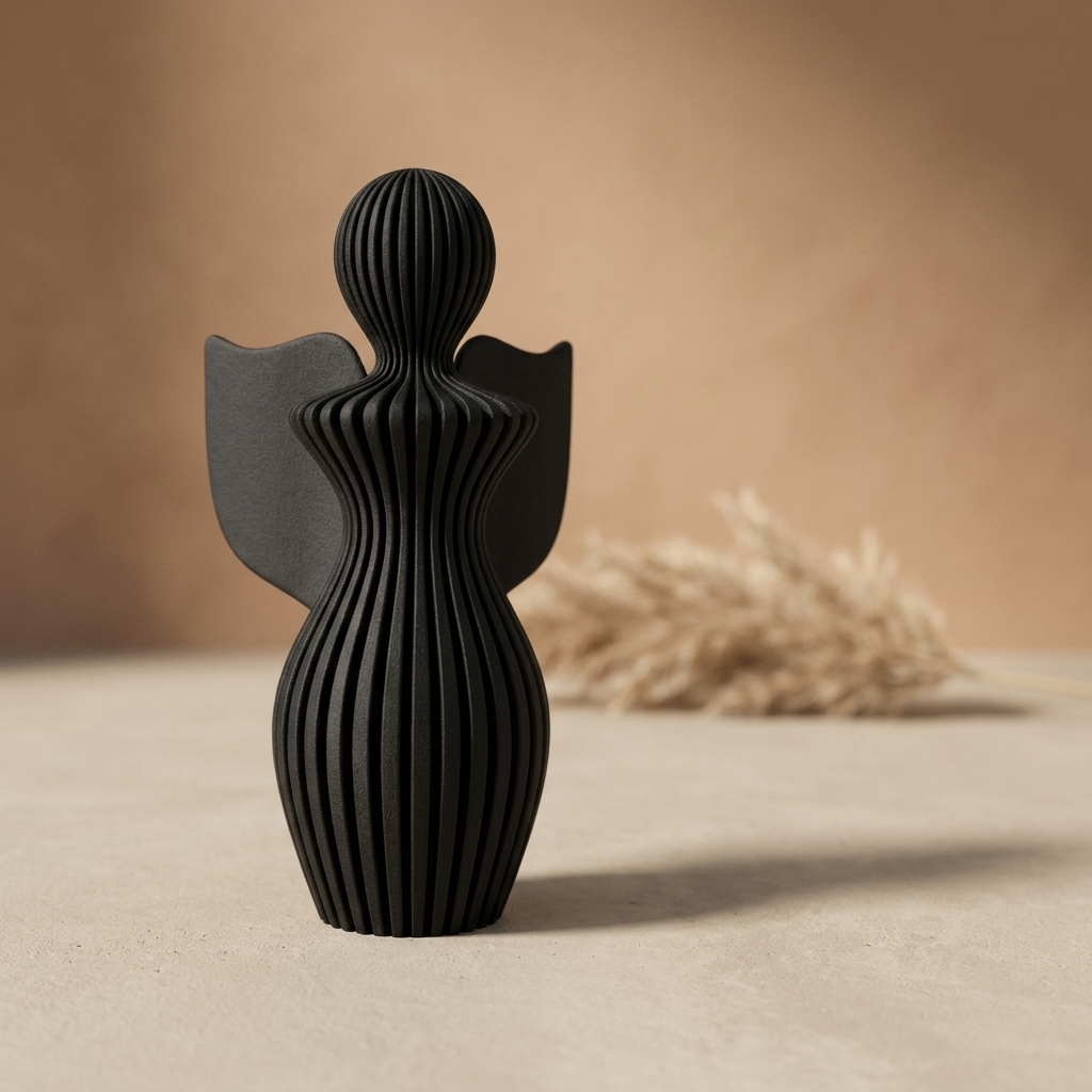 Statuetka Anioła — Czarny — Vensimi