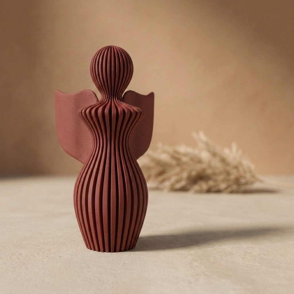 Statuetka Anioła — Ciemna Czerwień — Vensimi